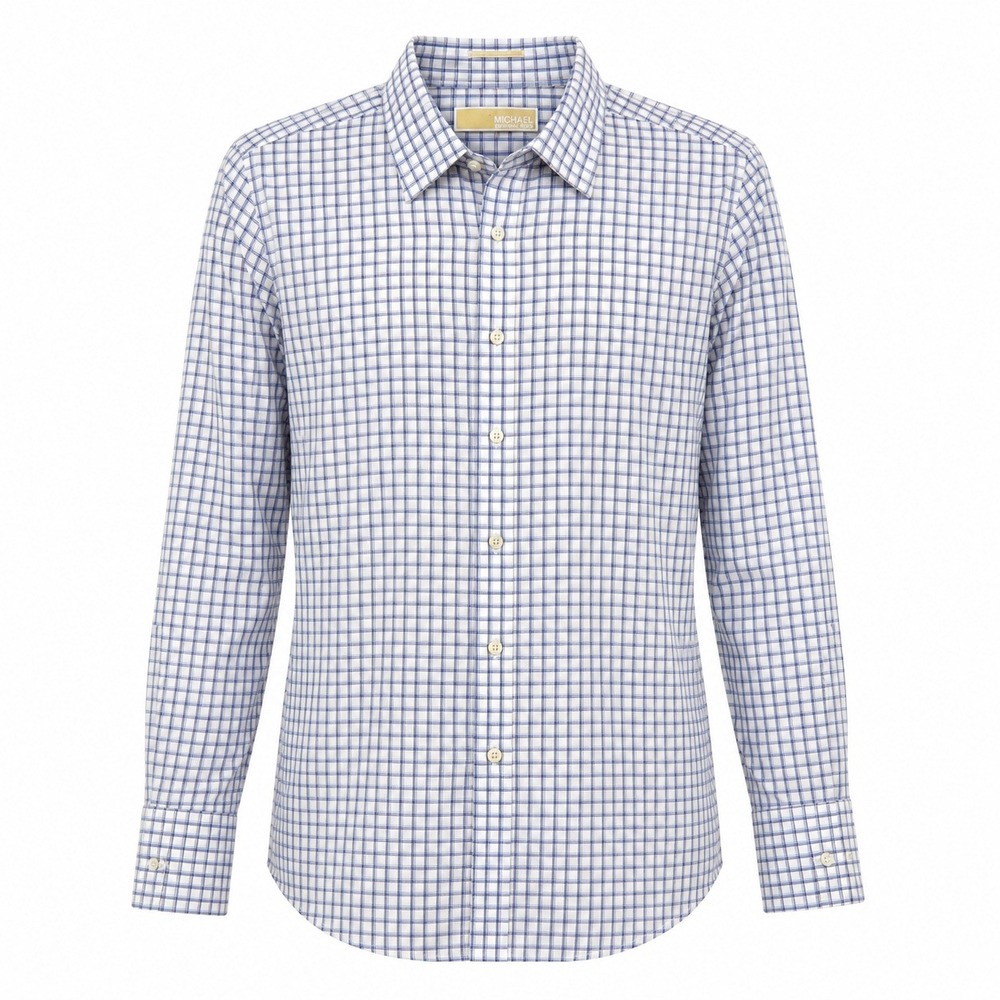 Michael Kors Old Money Button Down Shirt Mens Size XL Preppy Quiet Luxury Plaid